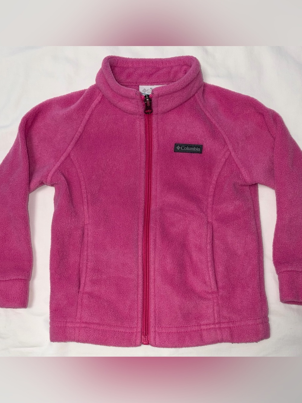 Columbia Benton Springs girls pink fleece jacket sz 3T EUC